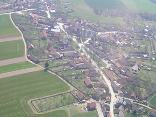 Letecký pohled na naši obec